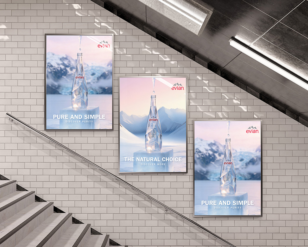 evian subway advertising