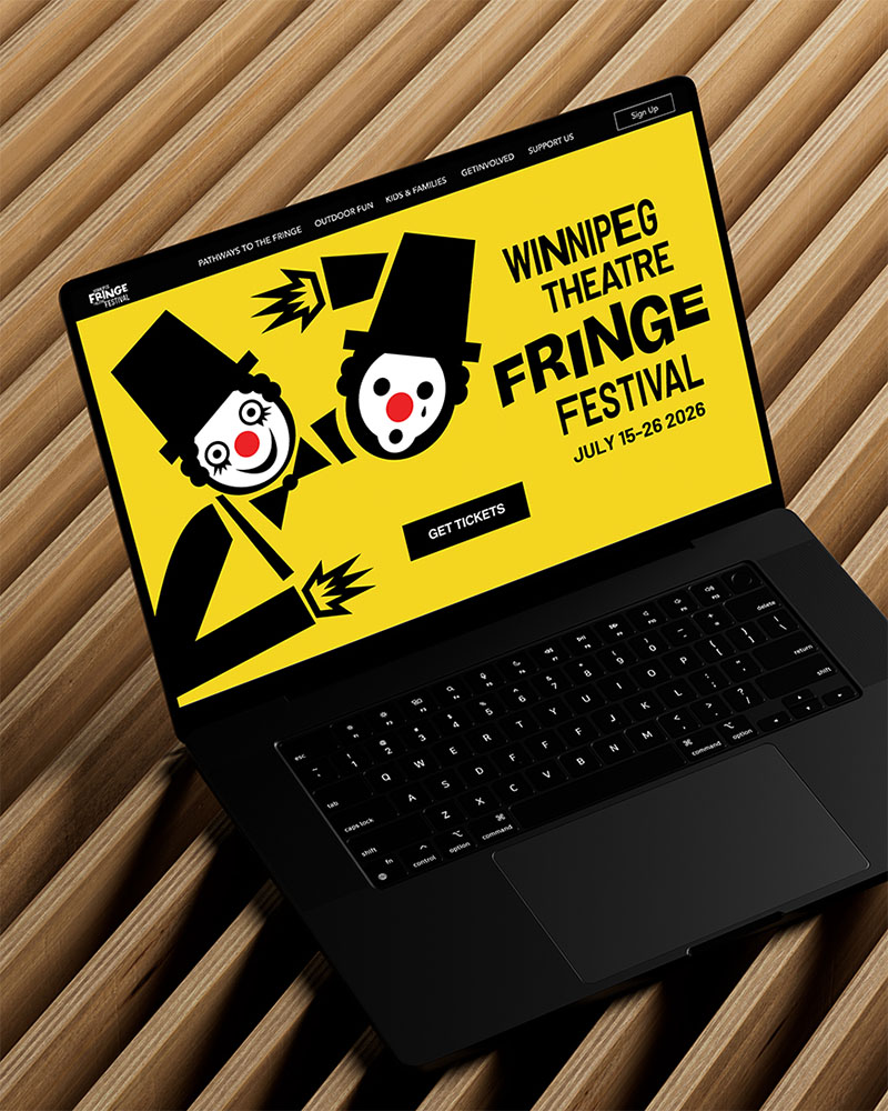 Winnipeg Fringe Theatre Festival 2026 website design mockup