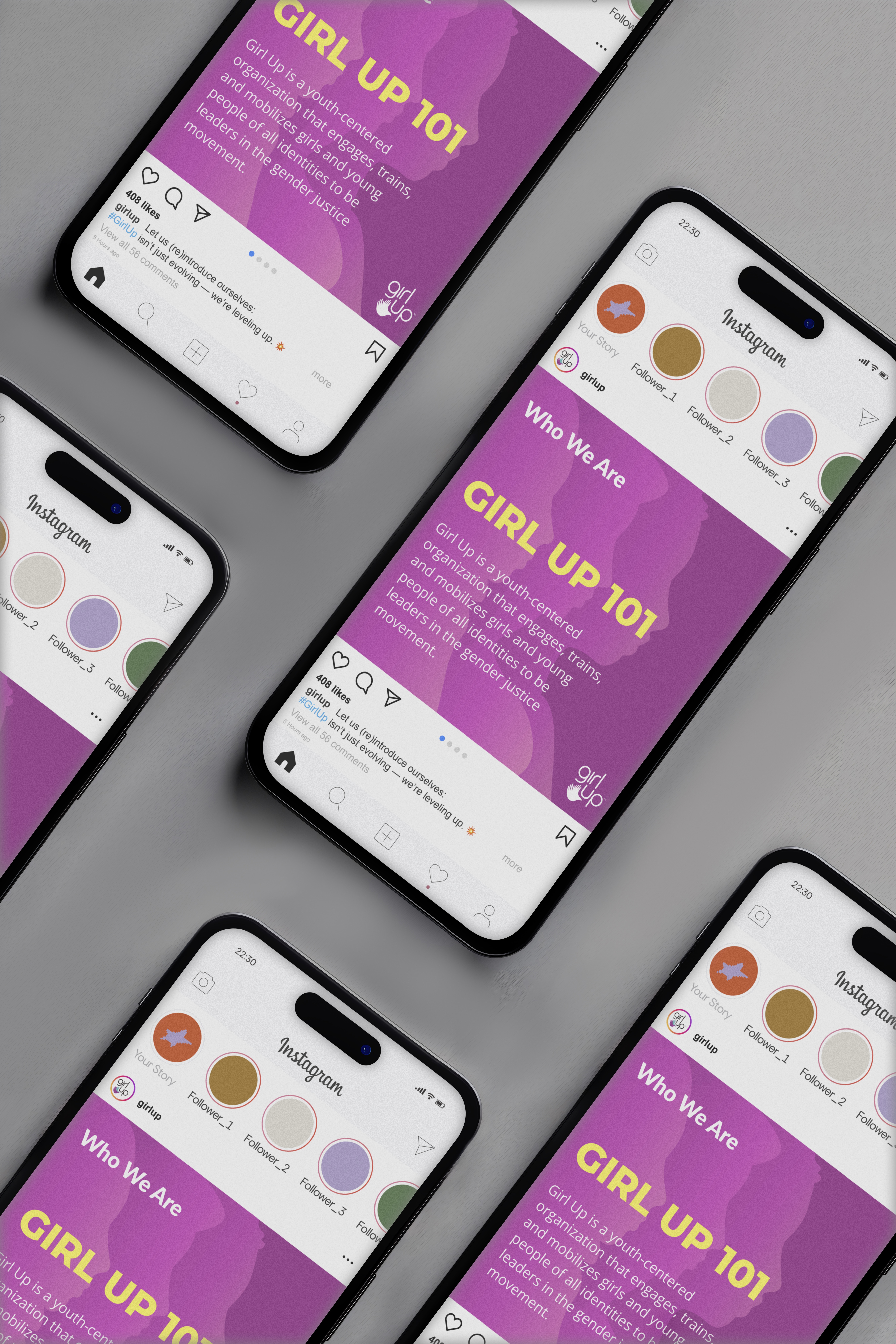 girlup campaign series on phone mockup