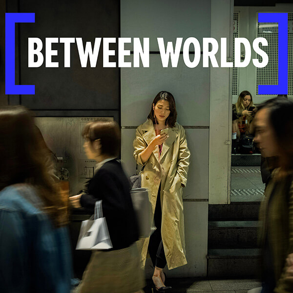 In Between social media design example with framed photography and campaign typography