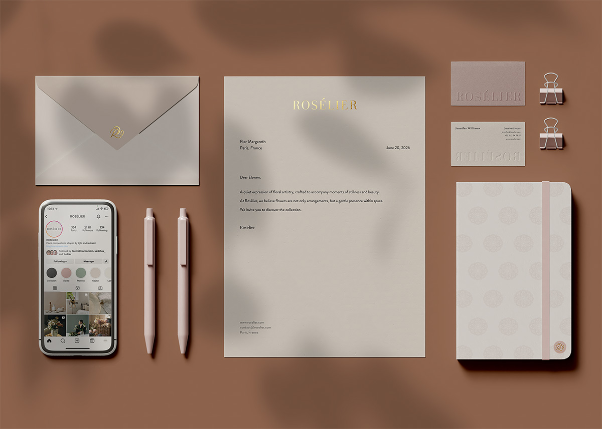 roselier stationery design