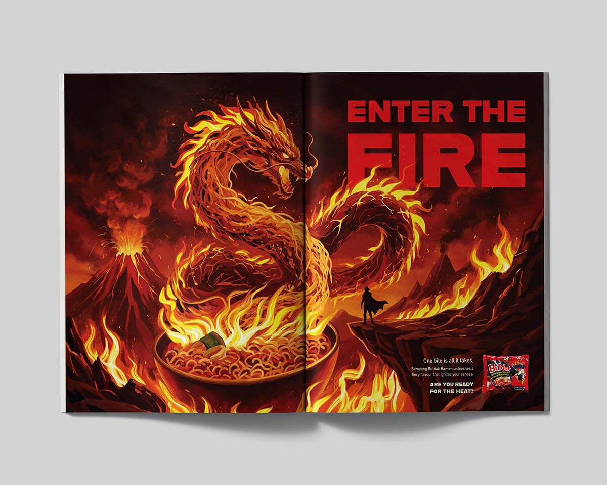 Samyang magazine advertisement layout